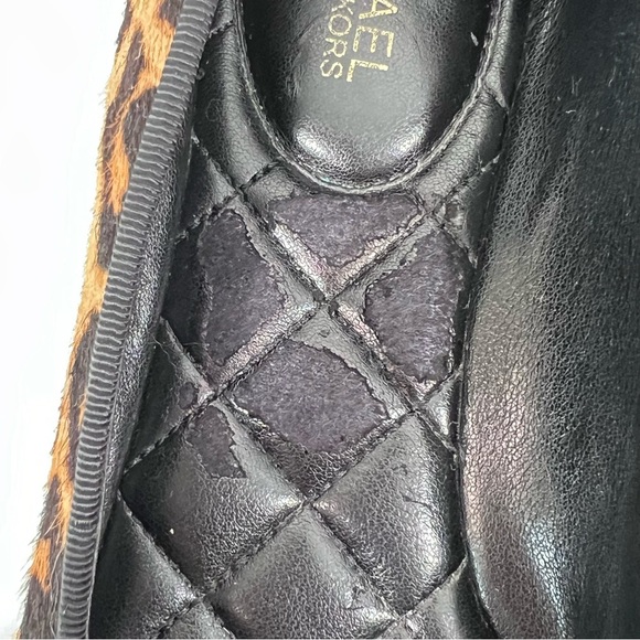 Michael Kors Animal Print Calf Hair Patent Leather Toe Ballet Flats Size 6.5 - Picture 14 of 16